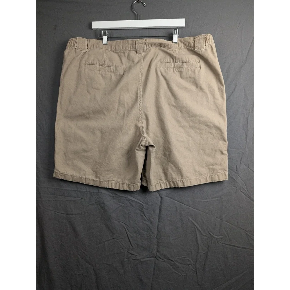 Savane‎ Mens Cargo Shorts Khaki Tan Size 46  Elastic Waist Cotton Utility